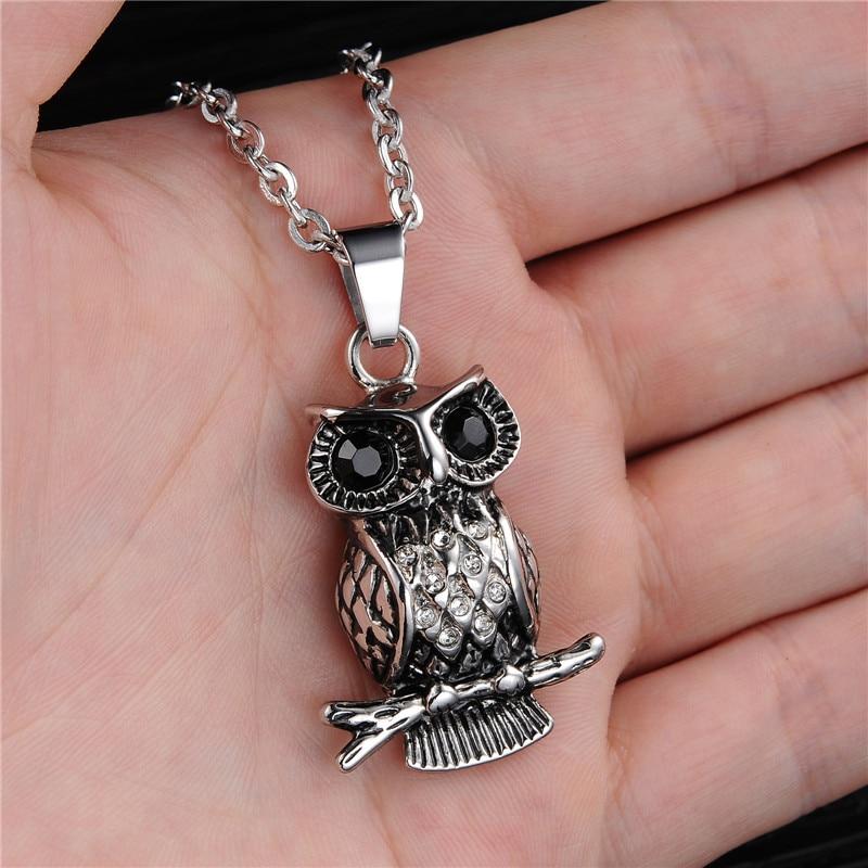 The Wise Owl Stainless Steel Necklace - Floral Fawna