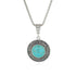 Tibetan Silver Plated Turquoise Necklace - Floral Fawna