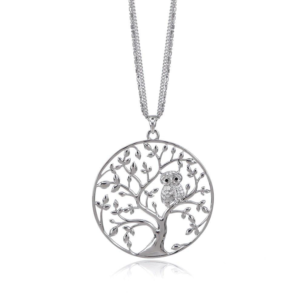 Tree Of Life And Owl Necklace - Floral Fawna