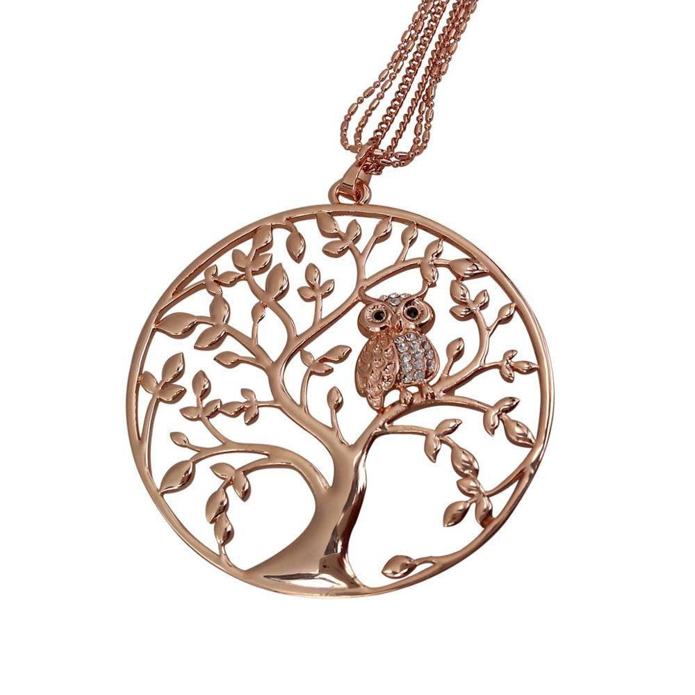 Tree Of Life And Owl Necklace - Floral Fawna