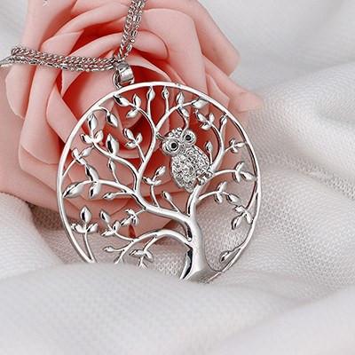 Tree Of Life And Owl Necklace - Floral Fawna