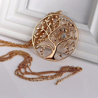 Tree Of Life And Owl Necklace - Floral Fawna