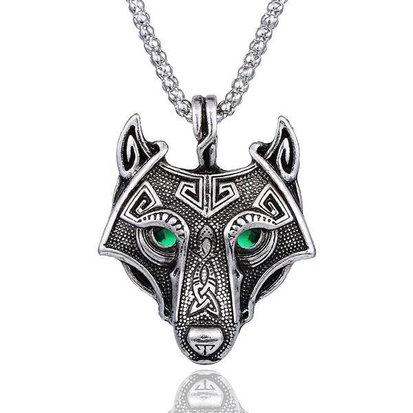 Viking Wolf Necklace - Floral Fawna