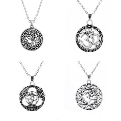 Vintage Style Om Necklace - Floral Fawna