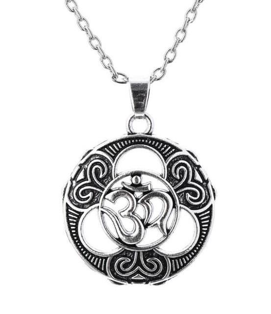 Vintage Style Om Necklace - Floral Fawna