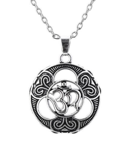 Vintage Style Om Necklace - Floral Fawna