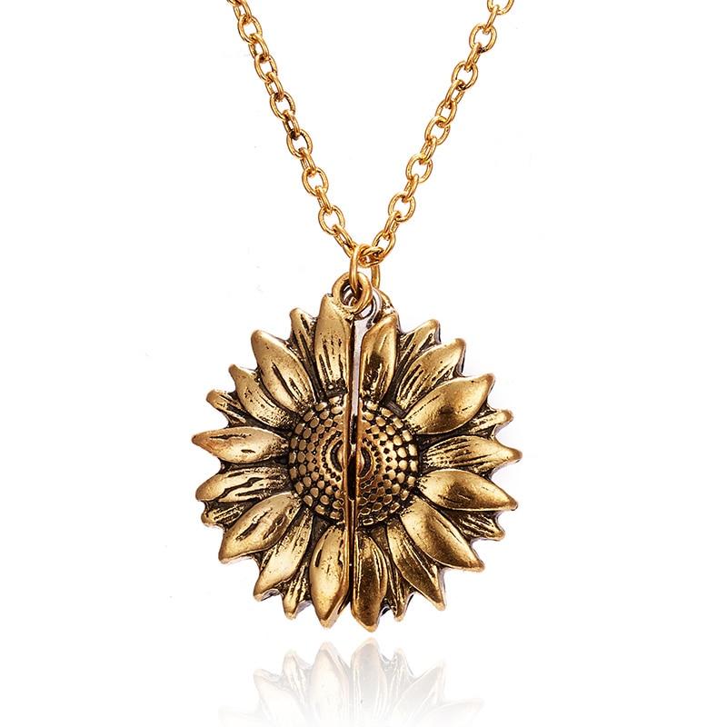 &quot;You Are My Sunshine&quot; Sunflower Necklace - Floral Fawna