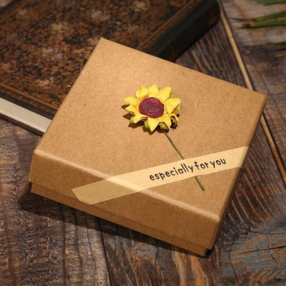 &quot;You Are My Sunshine&quot; Sunflower Necklace - Floral Fawna