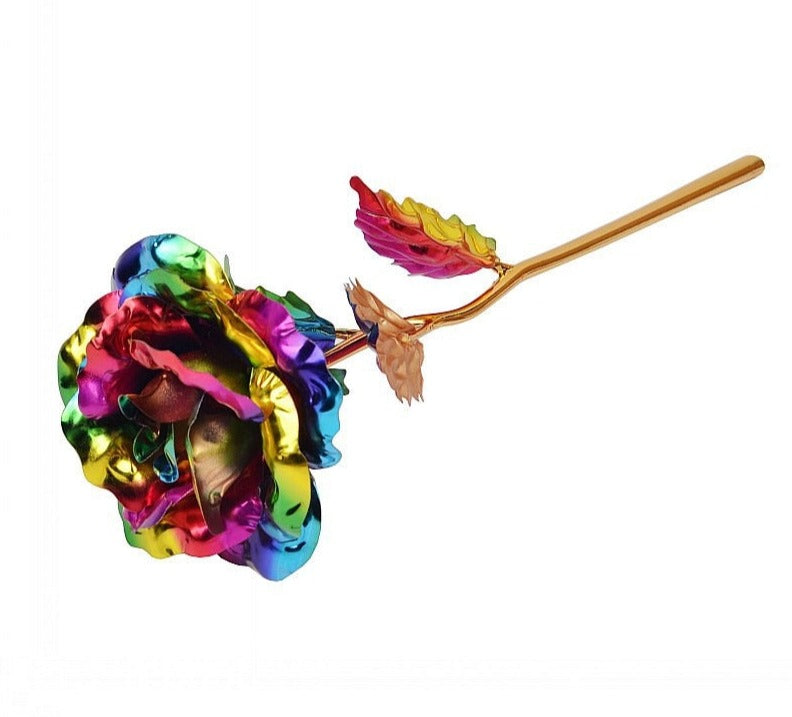 24K Gold Plated Holographic Rose - Floral Fawna