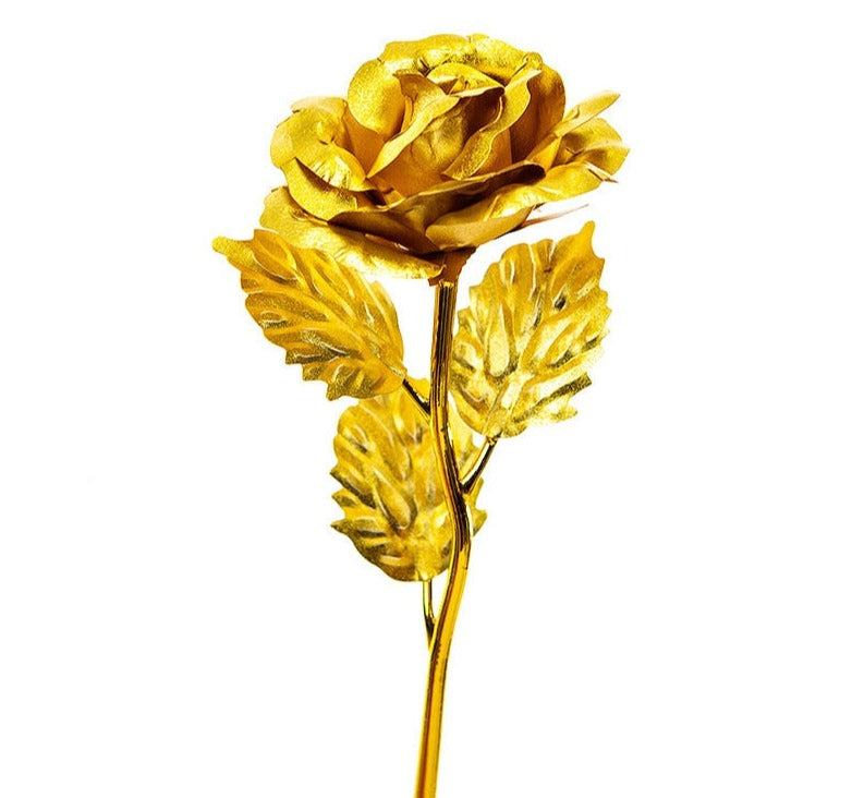 24K Gold Plated Holographic Rose - Floral Fawna