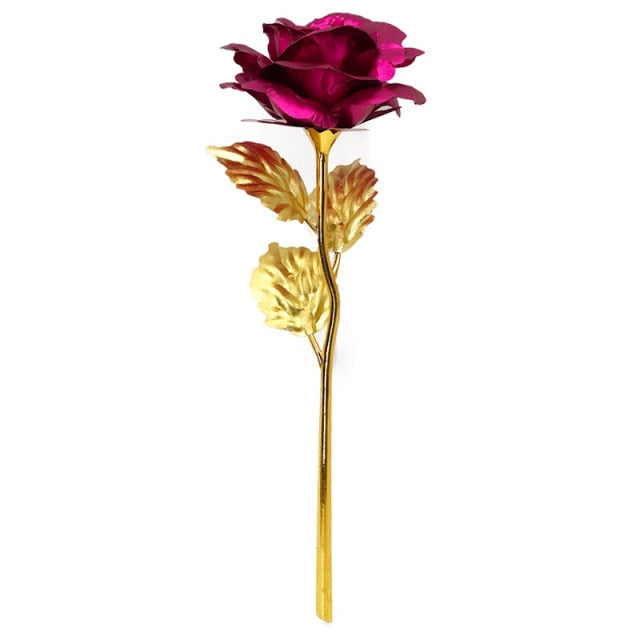 24K Gold Plated Holographic Rose - Floral Fawna