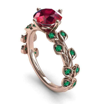 Majestic Rose Crystal Ring - Floral Fawna