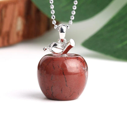 Crystal Apple Necklace - Floral Fawna