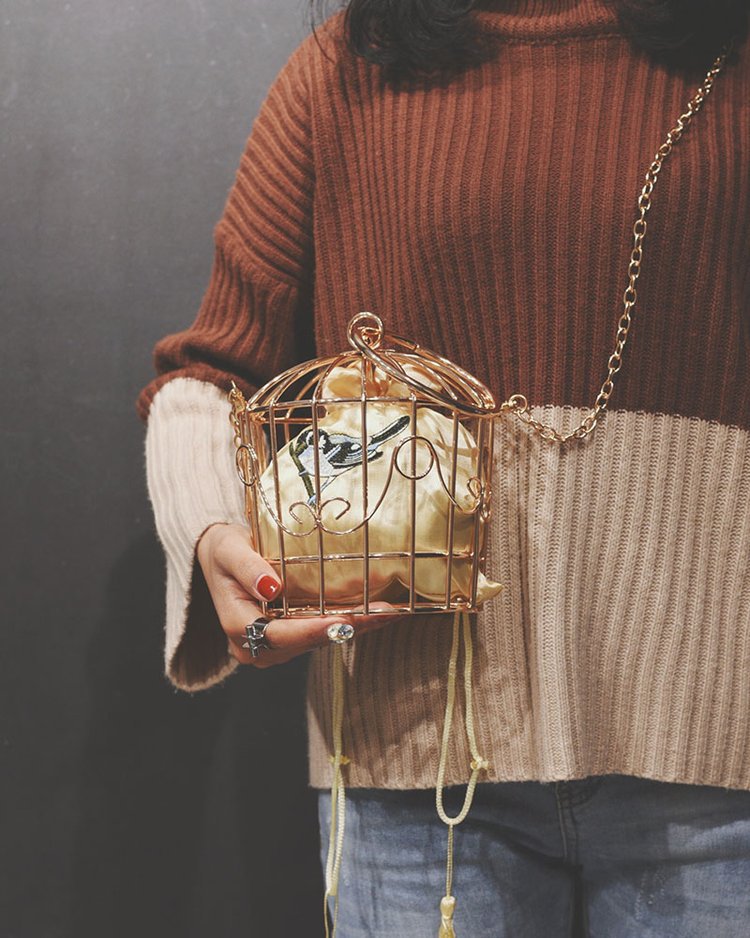 Bird Cage Bag - Floral Fawna