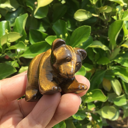 Bear Crystal Carving - Floral Fawna