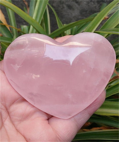 Pink Quartz Crystal Heart - Floral Fawna