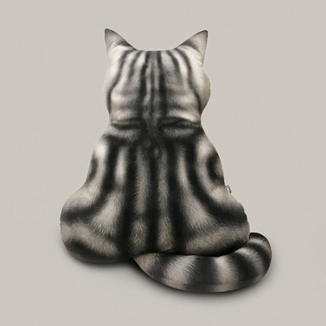 Striped Cat Cushion - Floral Fawna