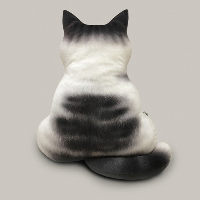 Striped Cat Cushion - Floral Fawna