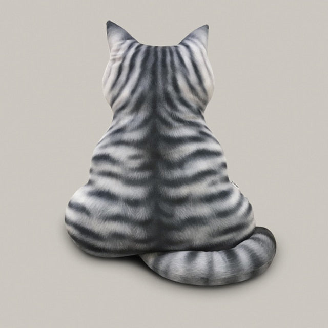 Striped Cat Cushion - Floral Fawna