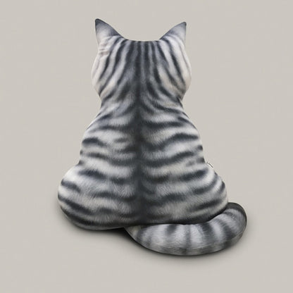 Striped Cat Cushion - Floral Fawna