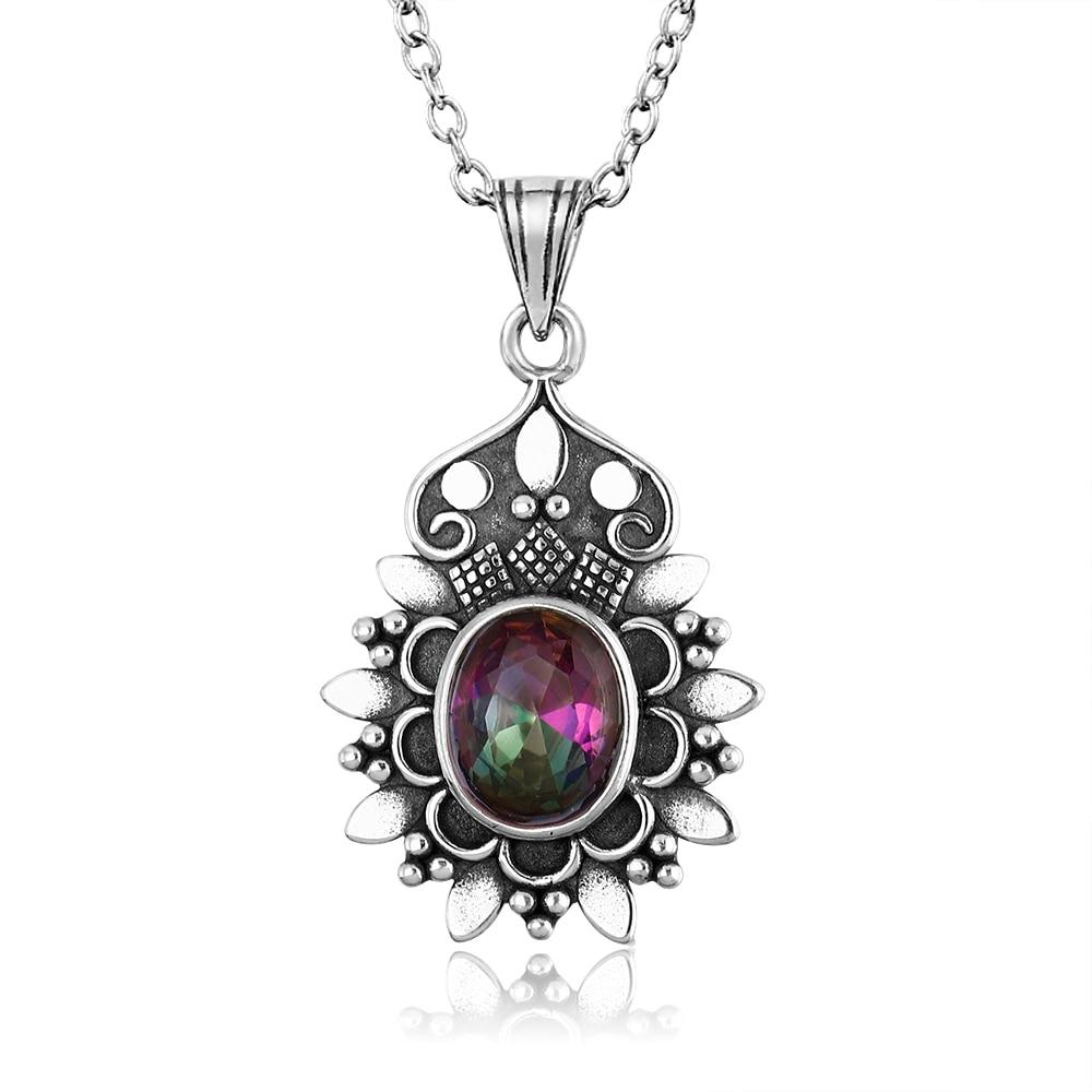 Mystic Rainbow Flower Necklace - Floral Fawna