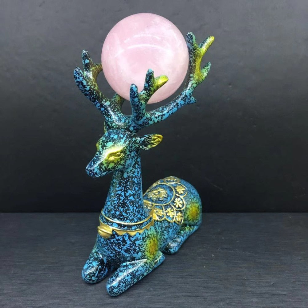 Crystal Ball &amp; Deer Stand - Floral Fawna