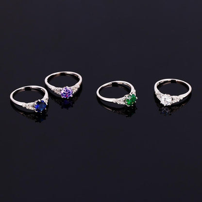 Round Majestic Crystal Ring - Floral Fawna