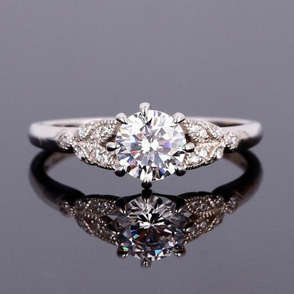 Round Majestic Crystal Ring - Floral Fawna