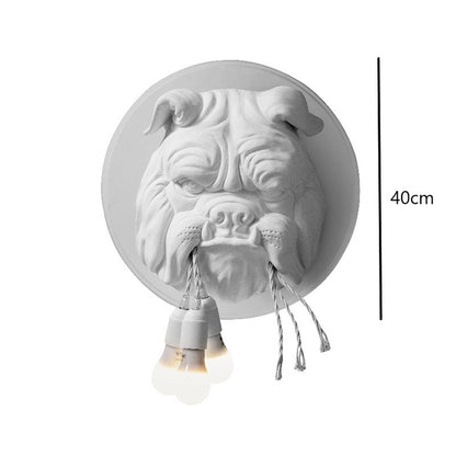 English Bulldog Wall Lamp - Floral Fawna