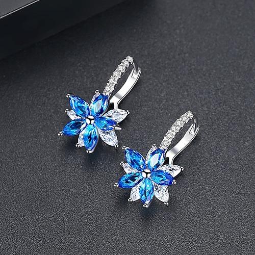 Crystal Frost Flowers Earrings - Floral Fawna