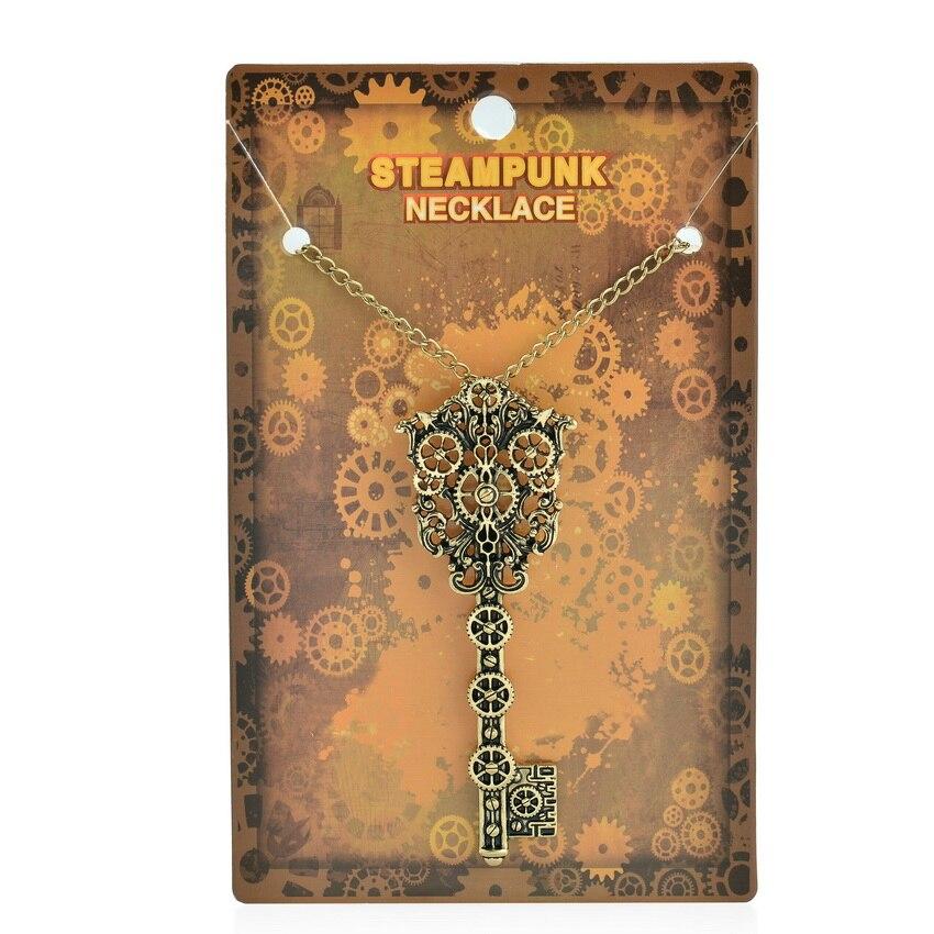 Vintage Style Steampunk Key Necklace - Floral Fawna