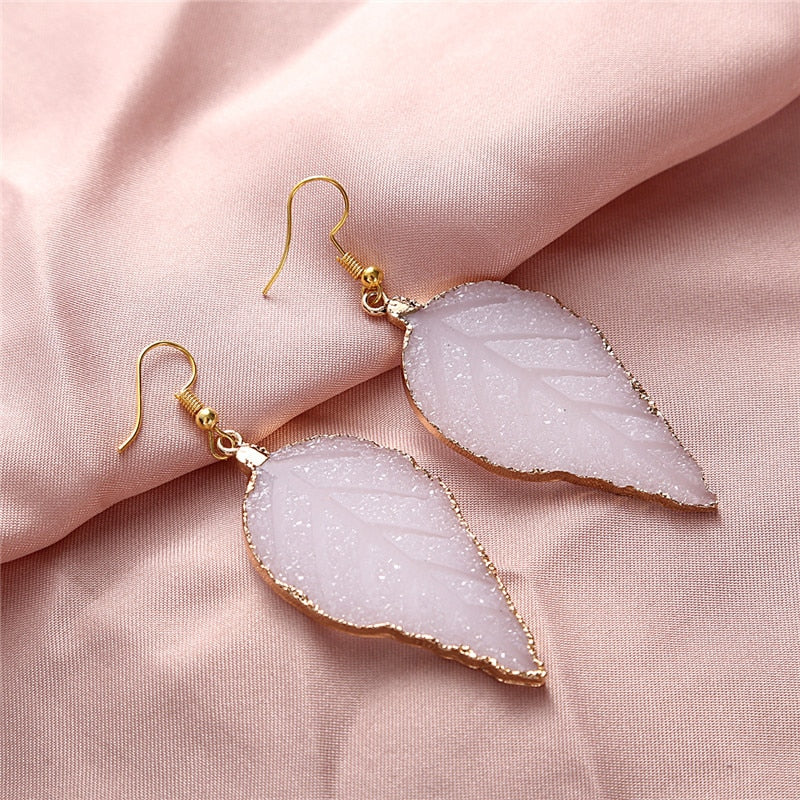 Boho Leaf Drop Earrings - Floral Fawna