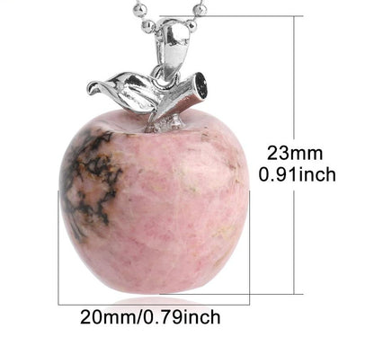 Crystal Apple Necklace - Floral Fawna