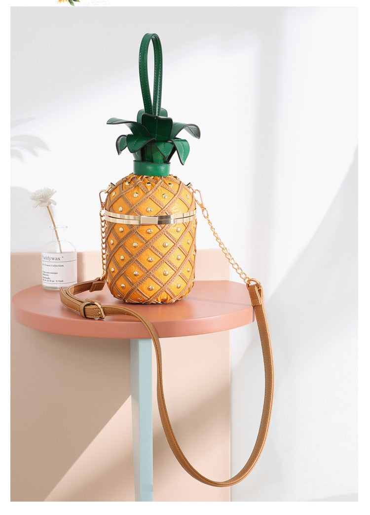 Pineapple Shoulder Bag - Floral Fawna