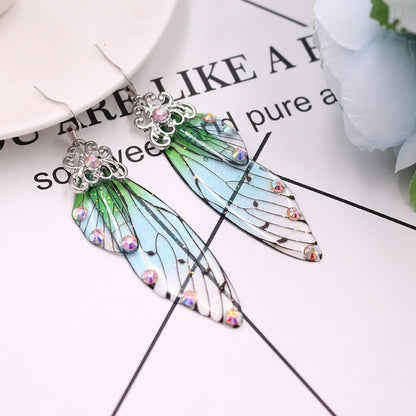 Cicada Wing Earrings - Floral Fawna