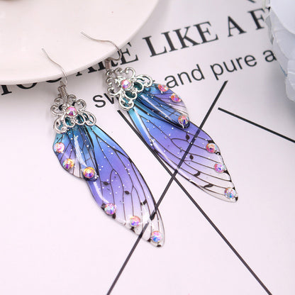 Cicada Wing Earrings - Floral Fawna