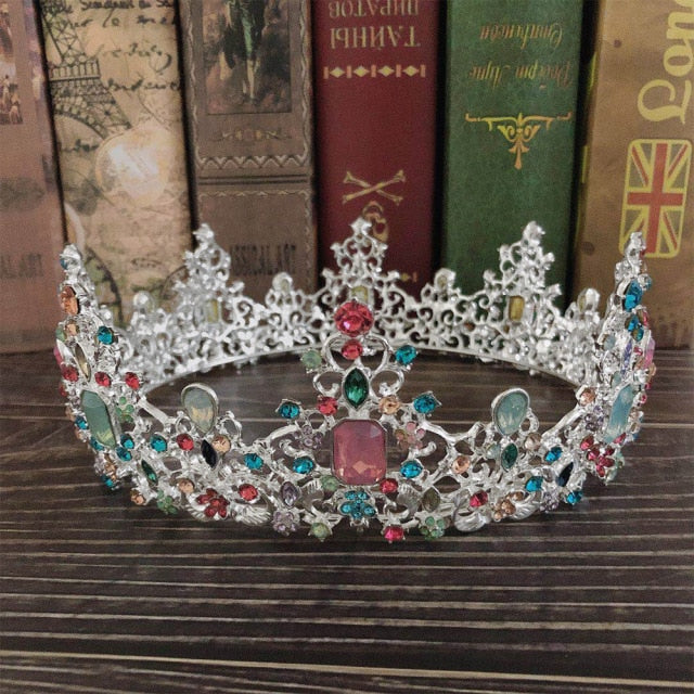 Baroque Rhinestone Crown - Floral Fawna