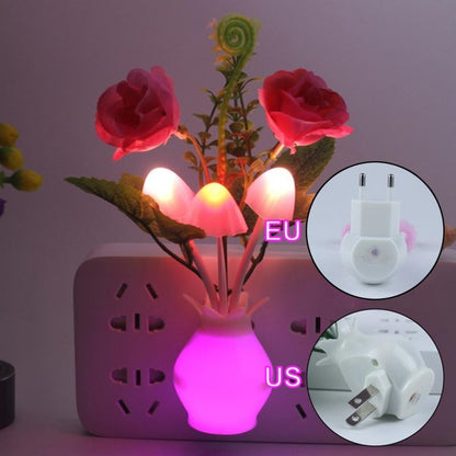 Romantic Floral LED Mushroom Night Light - Floral Fawna