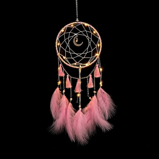 Handmade Dream Catcher with LED lights - Floral Fawna