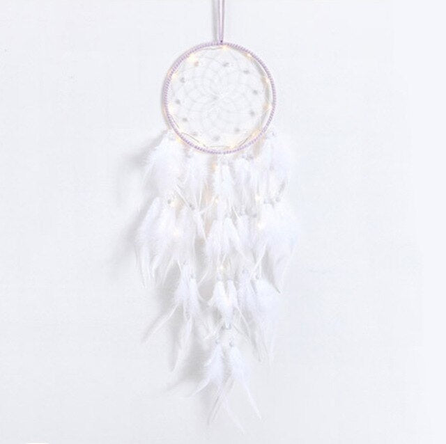 Handmade Dream Catcher with LED lights - Floral Fawna