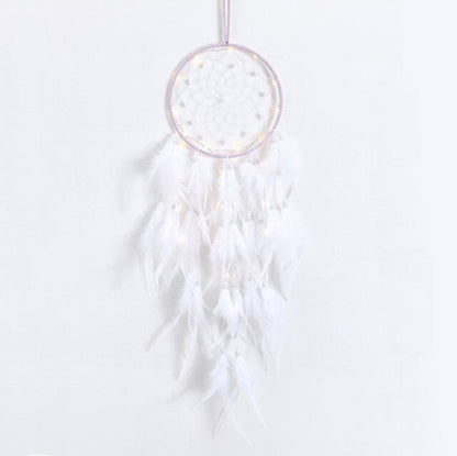 Handmade Dream Catcher with LED lights - Floral Fawna