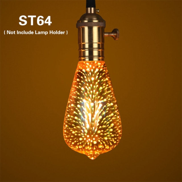 3D LED Galaxy Light Bulb - Floral Fawna