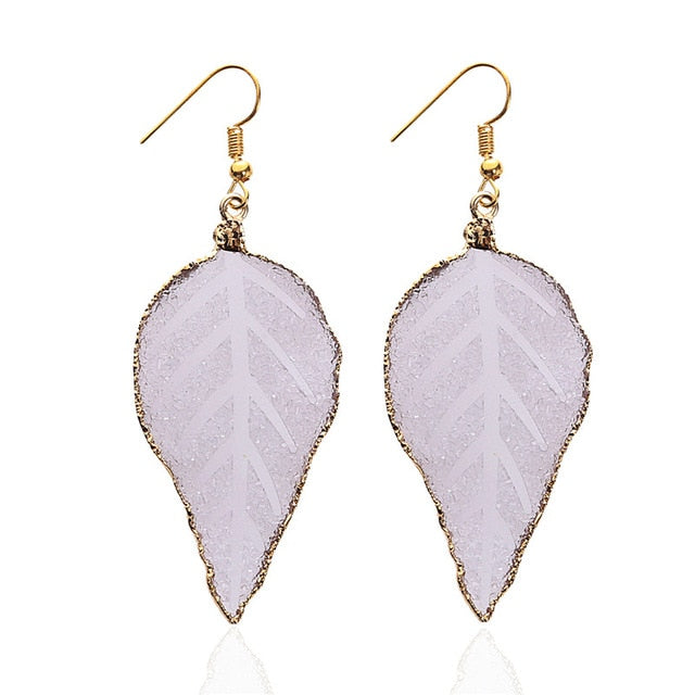 Boho Leaf Drop Earrings - Floral Fawna