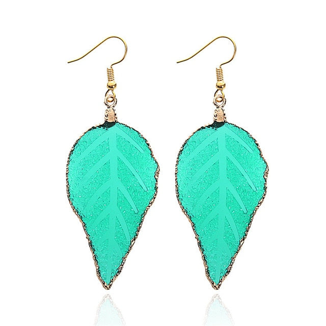 Boho Leaf Drop Earrings - Floral Fawna