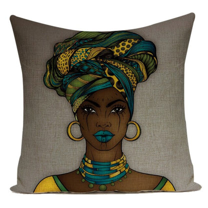 African Tribal Cushion Cover - Floral Fawna