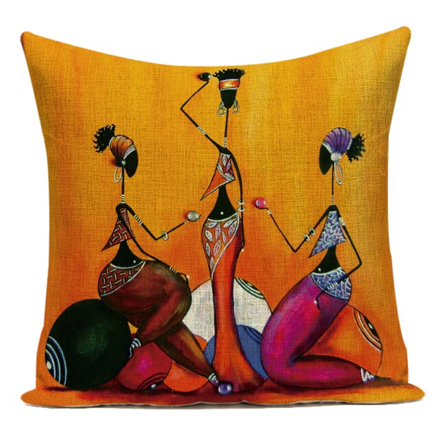 African Tribal Cushion Cover - Floral Fawna