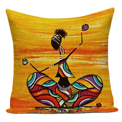 African Tribal Cushion Cover - Floral Fawna