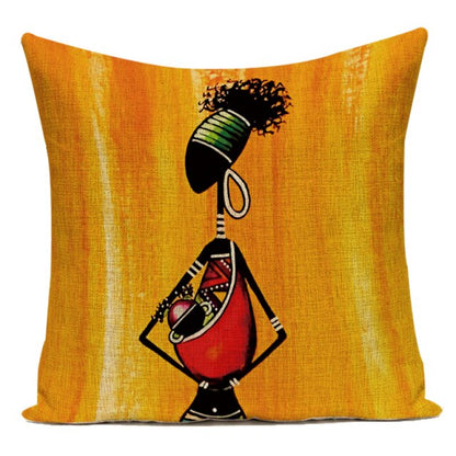 African Tribal Cushion Cover - Floral Fawna