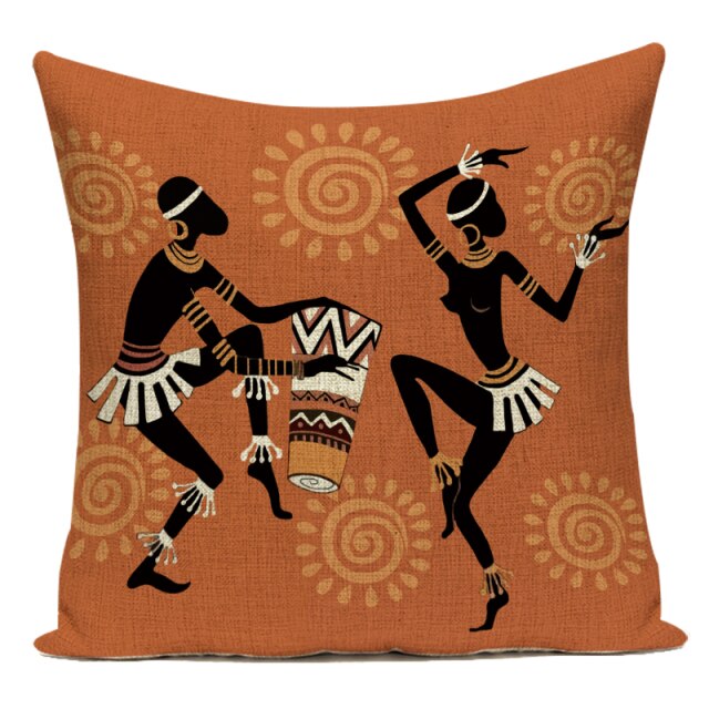 African Tribal Cushion Cover - Floral Fawna