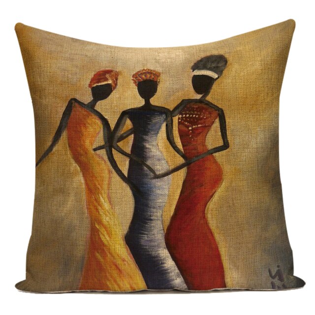 African Tribal Cushion Cover - Floral Fawna